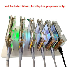 2.8 InchNMMiner 6 Slots Base Bracket for NerdMinerBitcoin Crypto Solo Miner Supports 6XNMMiner 6 Slots Stand