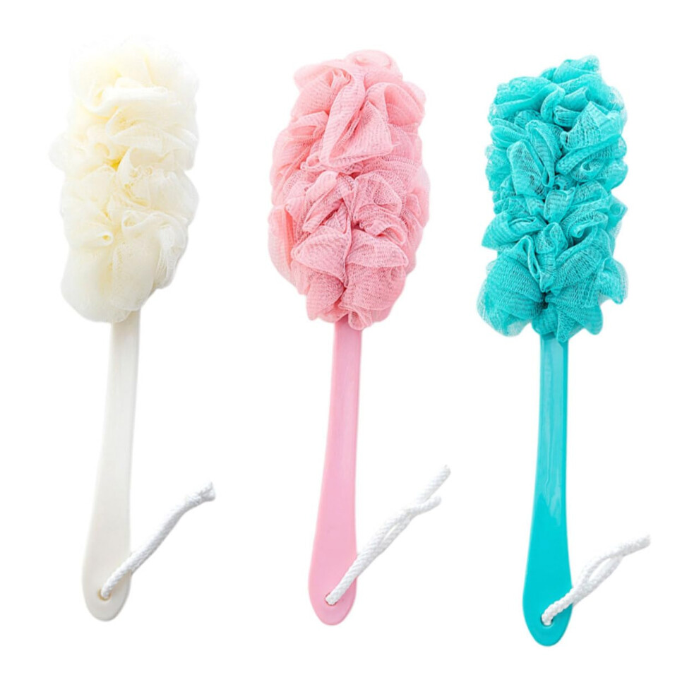 Back Scrubber for Shower, Soft Bristle Long Handle Bath Brush 3pcs for Gentle Exfoliation