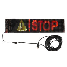 Flexible RGB-LED-Laufschrift, wasserdicht nach IP67, 37 x 8,5 cm