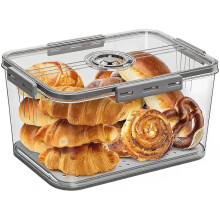 Bread Box for Kitchen Countertop Airtight Bread Storage Container with Recording Lid Bread Keeper for Bread