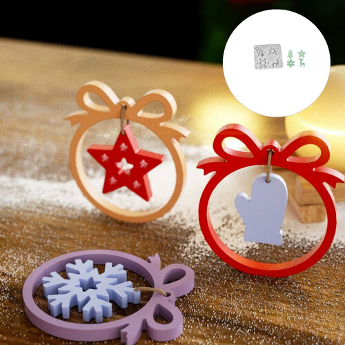 Silikonform für handgefertigte-Weihnachtsanhänger 1