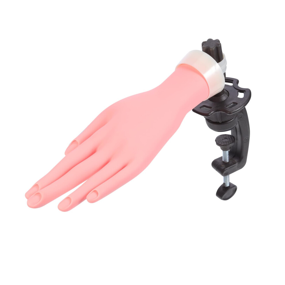 Manicure Practice Hand with Stand for Nail Art Training, Realistic Model for Salon and Home Use