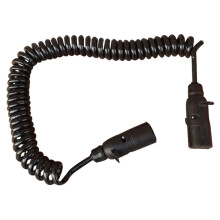 7-Core Spiral Cable Semi-Trailer Connection Cable for Truck and Trailer Breakaway Electrical Plugs