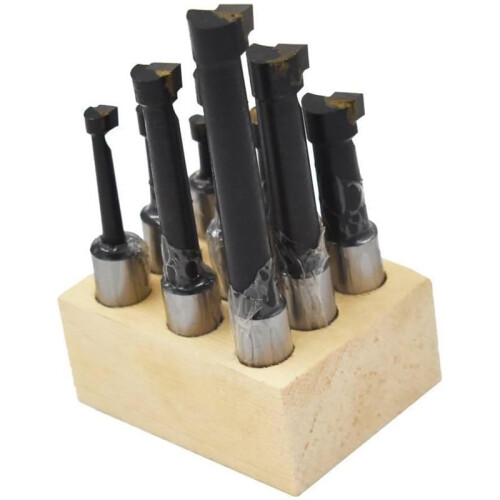 Professional 1/2" Boring Bar Set, 9 Pcs Carbide Tipped Bars, OEM-Lathe Tool Replacement 1