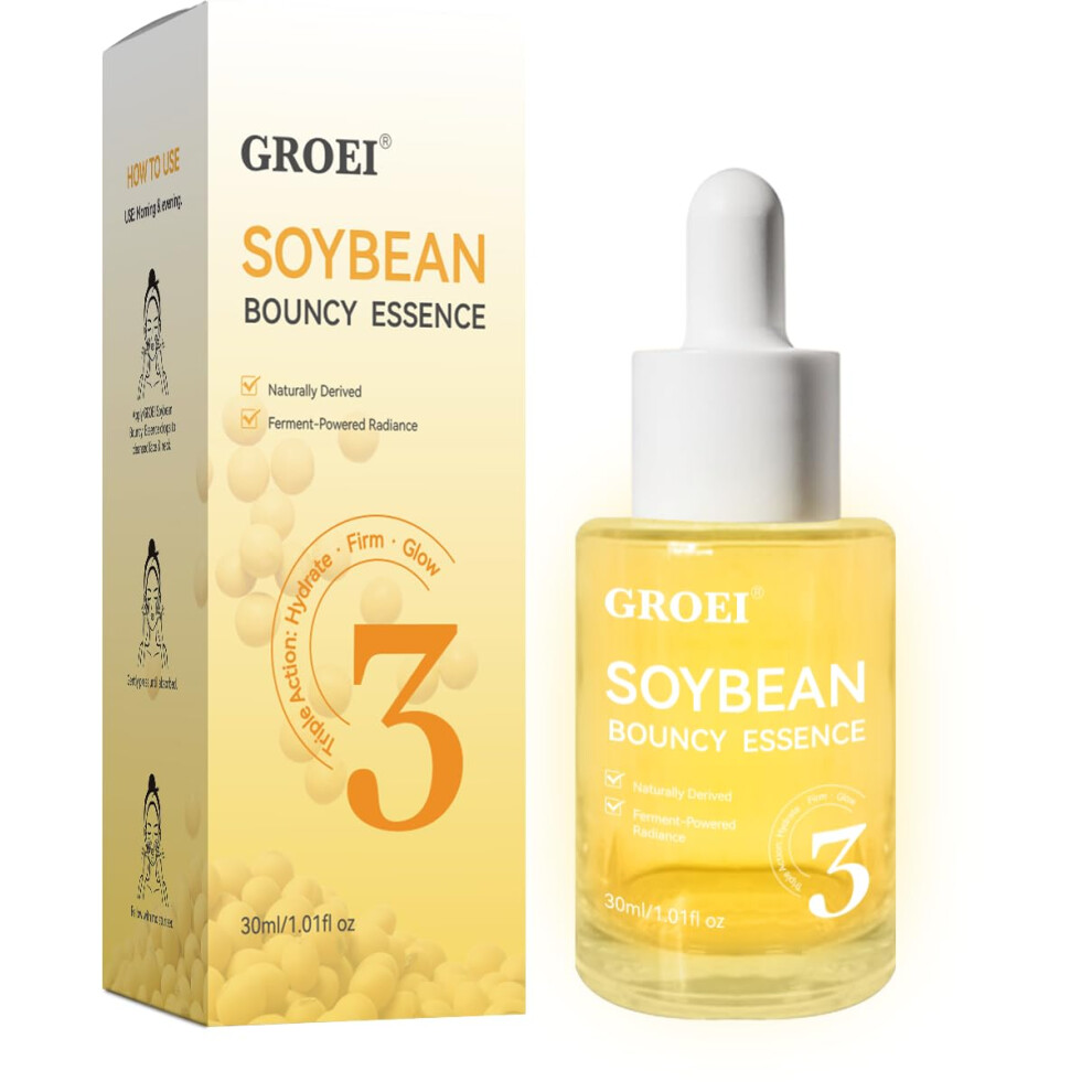 Korean Face Essence Fermented Soybean Extract Deep Hydration Radiance Boost Exfoliating Serum 1PC