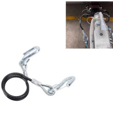 3500lbs Load Capacity Trailer Safety Cable with 2 Hook Galvanized Iron High Strength for RV