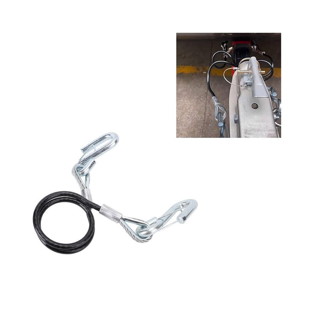 3500Lbs Load Capacity Trailer Safety Cable With 2 Hook Galvanized Iron High Strength For Rv 6033082165316
