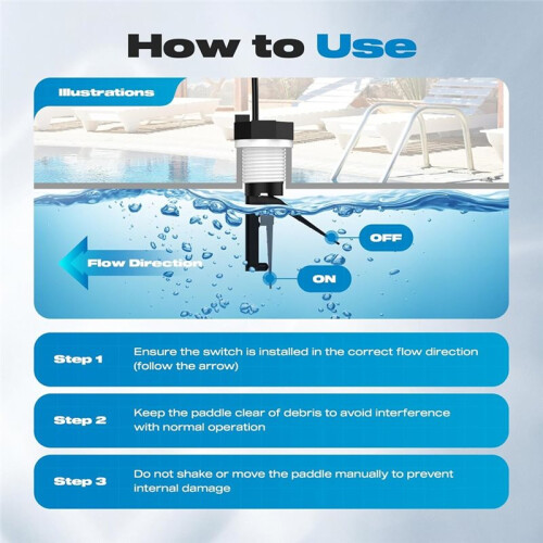 Flow  GLX-FLO-RP for  Goldline Aquarite Salt System Pool Flow Sensor with Tee and Cable 1