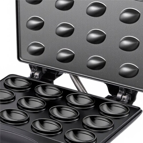 Electric 12-Hole Walnut Cake Waffle Maker with Nuts Biscuit Maker for Baking Business - Non-Stick Surface EU Plug