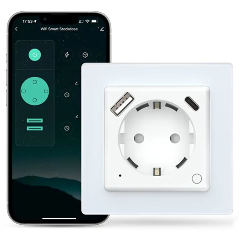 Tuya WiFi  Wall Socket PD20W with USB/Type-C Fast Charge Plug with Alexa  Home EU Plug 2