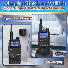 UV-5RH 15W Air Band Walkie Talkie Wirless Copy Frequency NOAA 999CH Long Range Upgraded Ham Radio US Plug