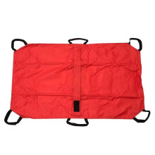 Foldable Dog Stretcher Waterproof Pet Transport with 6 Handles Large Load Bearing Red