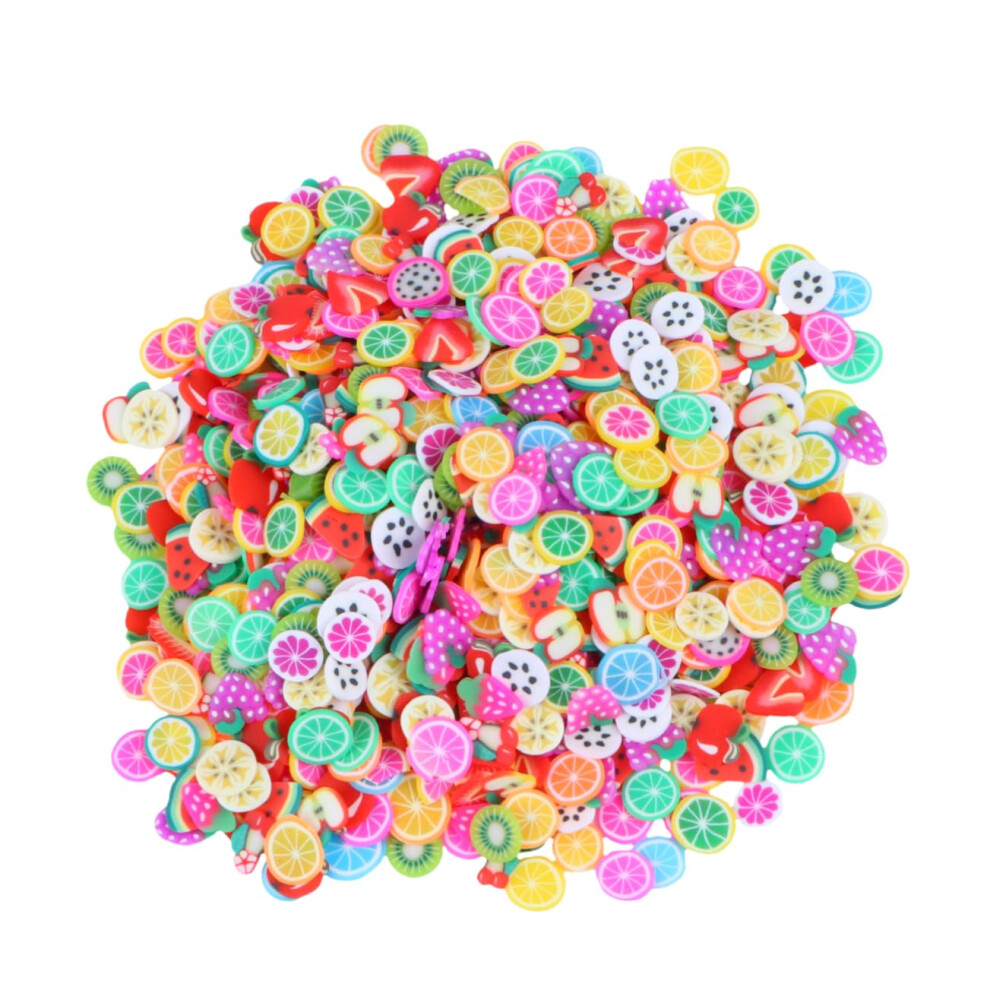 Nail Art Charms 1000pcs Polymer Fruit Slices DIY Manicure Decorations for Home and Salon