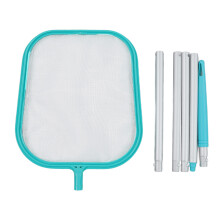 Pool Skimmer Net Detachable Lake Blue Professional Pool Cleaning Net with5Splicing Rods for Swimming Pool Fountains