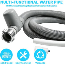 Aquastop Inlet Hose Dishwasher 1.85m Universal, Water Hose for Dishwasher & Washing Machine with Water Stop, 3/4 Inch
