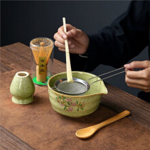 5 Pcs Matcha Set with Ceramic Matcha Bowl Japanese Matcha Kit Tea Bamboo Whisk Matcha Holder Japanese Tea Ceremony B