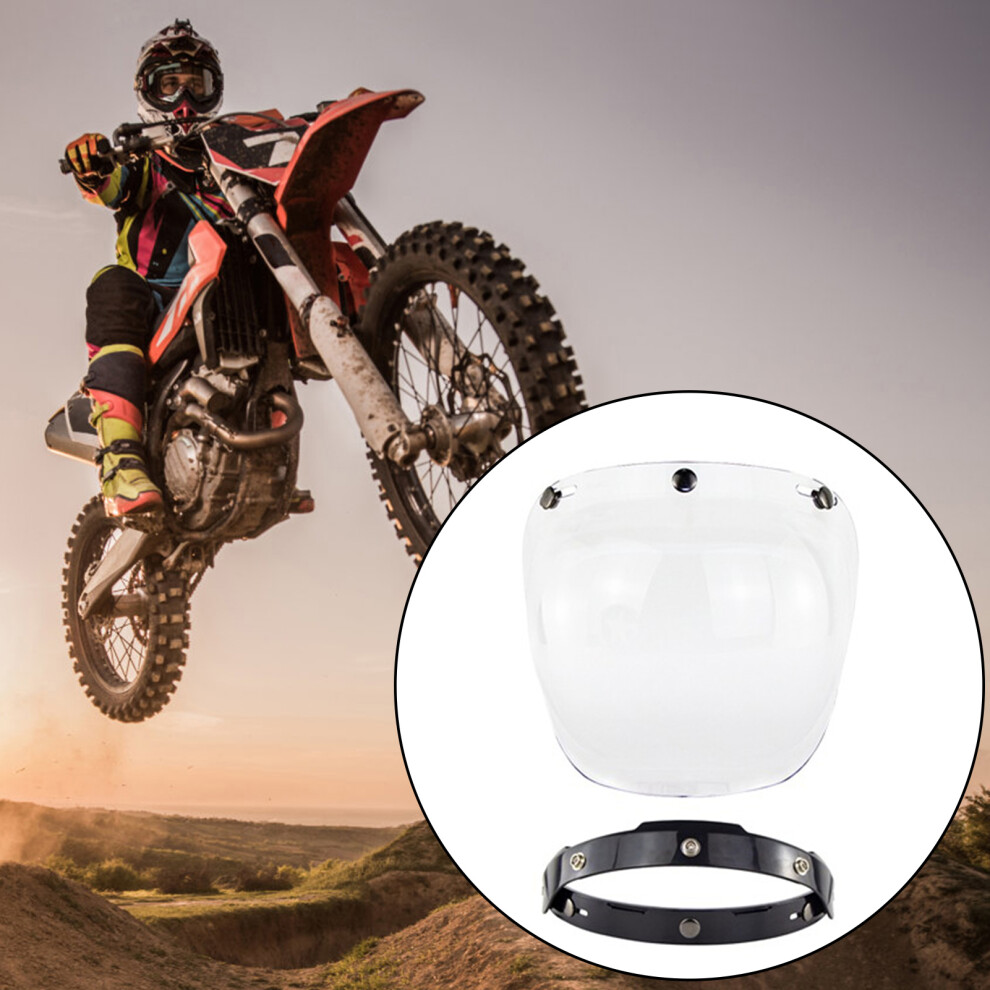 (Transparent) Motorcycle Helmet Visor - Windproof Uv Shield 6957086525405