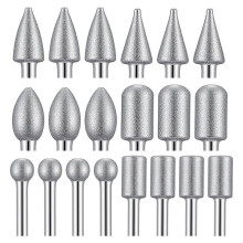 20PCS 120 Grit Diamond Grinding Bits 1/8 Inch Shank Sanding Bit, Carving Engraving Polishing Rotary Tool Accessories
