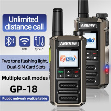 ABBREE GP-18 Walkie Talkie Dual Sim Card Slots Global POC Android WIFI Distance 2G/3G/4G Radio EU