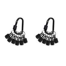 Chaveiro com 12 Peças para Bits, Encaixe Hexagonal de 1/4 de Polegada, Sistema de Liberação Rápida para Chaves de Fenda, Chaves de Boca e Brocas.
