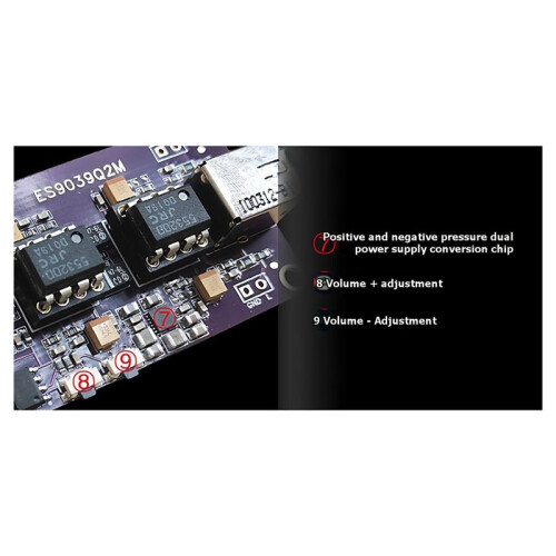 ES9039Q2M Decoding Board I2S Input ES9039 Asynchronous USB Module Can Be Paired with Italian Interface 5532 OP AMP 1