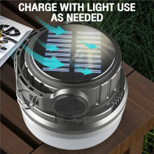 Portable Camping Light Waterproof USB Solar Charging 1500mah 3-Speed Adjustable A