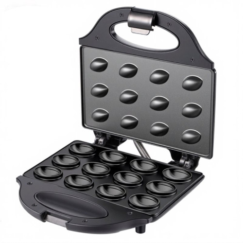 Electric 12-Hole Walnut Cake Waffle Maker with Nuts Biscuit Maker for Baking Business - Non-Stick Surface EU Plug