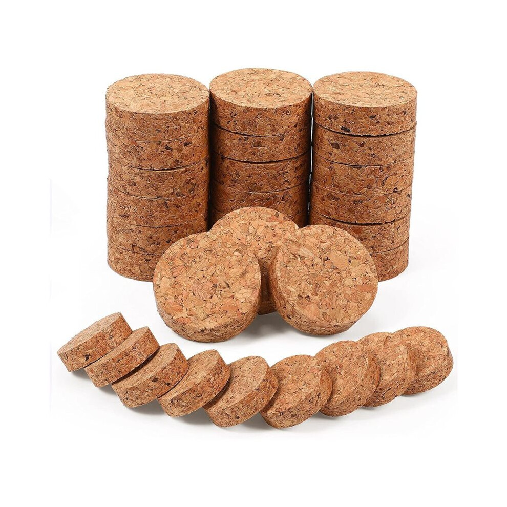Saudism 30 Pcs Plant Pot Mat Risers With Non Slip Effect Indoor Outdoor Solid Corkwood Planter Pot Lifters For Plants Flowers