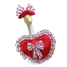Porch Geese Decoration Pink Heart Designs Weather Proof-Red