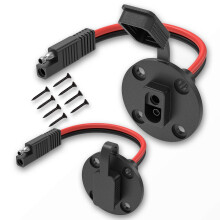 SAE Connector Kit 12AWG Weatherproof Sidewall Port Extension Cable for RV Solar Charging Pack of 2