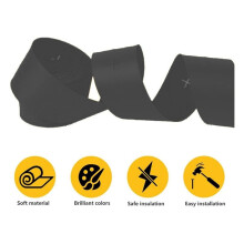 5 Meters Perforated Strips, Flexible Cable Organizer for Electrical Wiring, Secure Wire Management (Black)