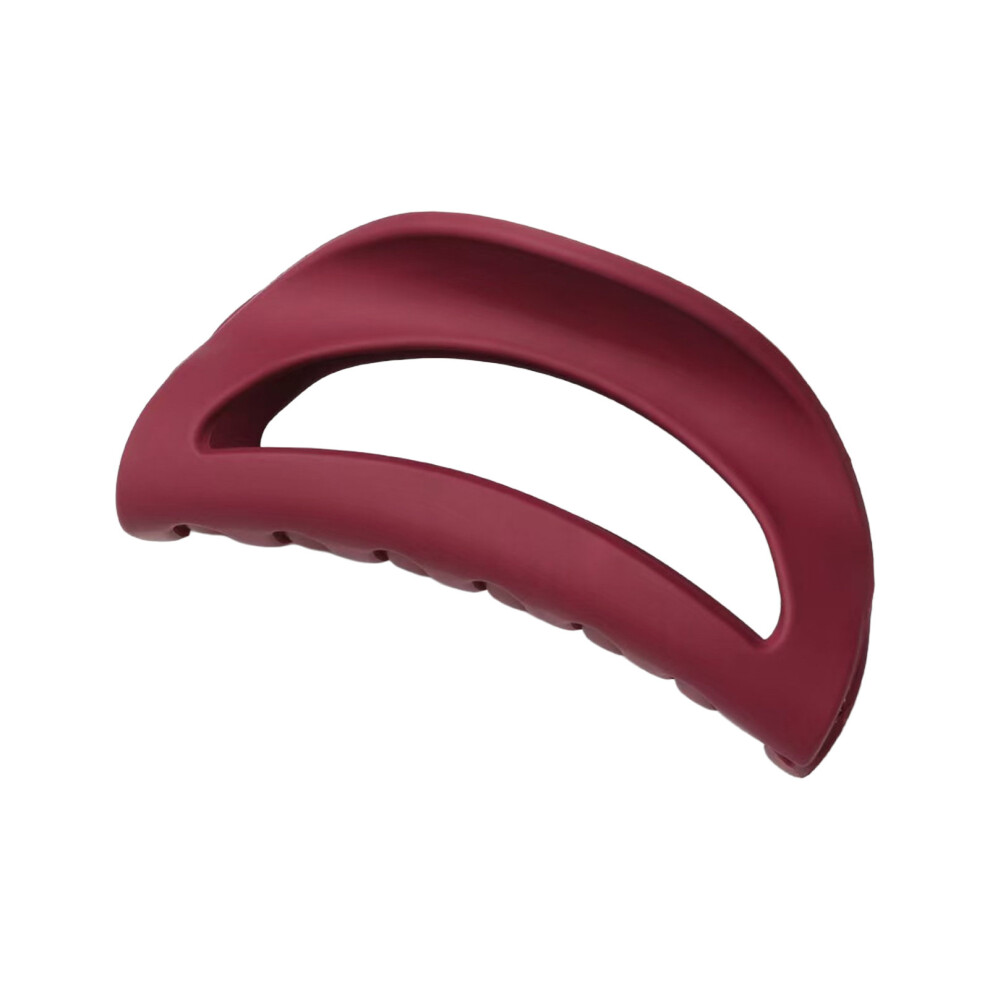 Roc-Electron (Wine Red) Silicone Hair Claw Clip - Hollow Design (50 Char)