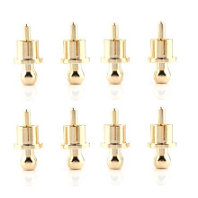 8pcs Gold Plated RCA Protector Caps Noise Stopper Copper Cap Dust Protector RCA Plug Caps Noise Stopper Shielding Caps