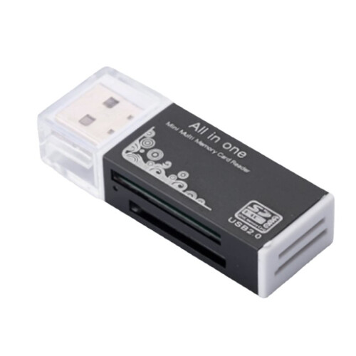 USB 2.0 Card Reader 4 in 1 Multi Card Reader Memory Adapter for Memory Stick T-Flash/M2/MS Card Reader Black