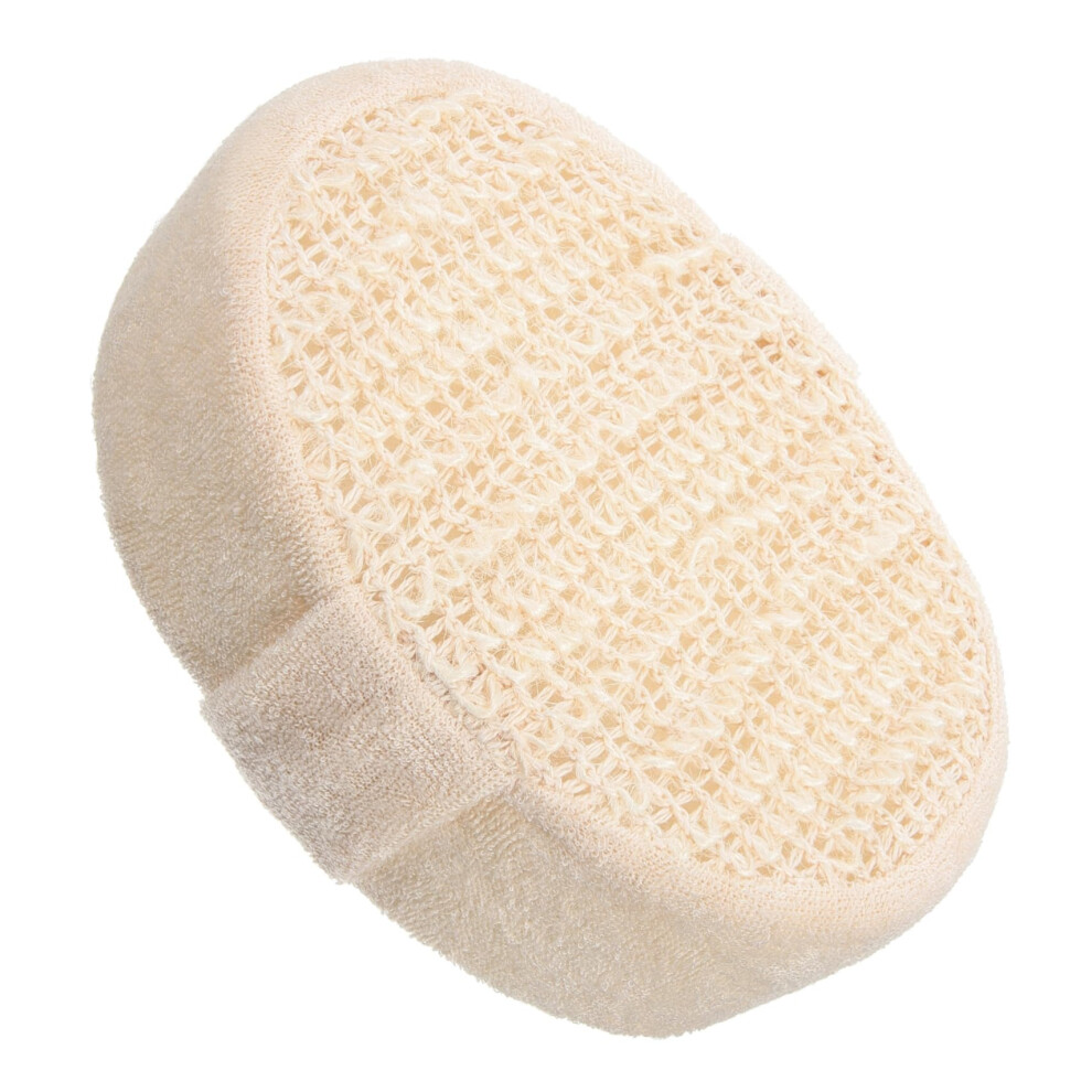 Exfoliating Bath Sponge with Deep Cleansing and Gentle Massage, Cotton Linen Body Scrubber for Shower