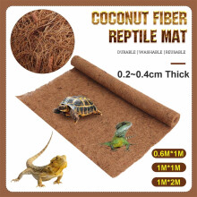 Coconut Fiber Reptile Mat 60x100cm for Turtles Lizards Snakes Brown