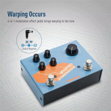 SONICAKE QDS-03 Warped Dimension Digital Modulation Guitar Effects Pedal 4 Mode of Chorus,Flanger,Phaser & Tremolo