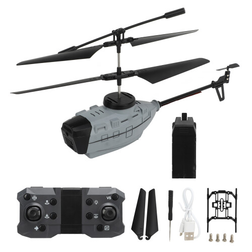 Remote Control Helicopter 4K Dual Camera 25x4x11cm Grey, Obstacle Avoidance 2
