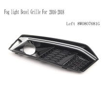 Chrome Front Bumper Fog Light Cover Fog Light Bezel Grille for A4 B9 Sports Style 2016-2018 Left 8W0807681G
