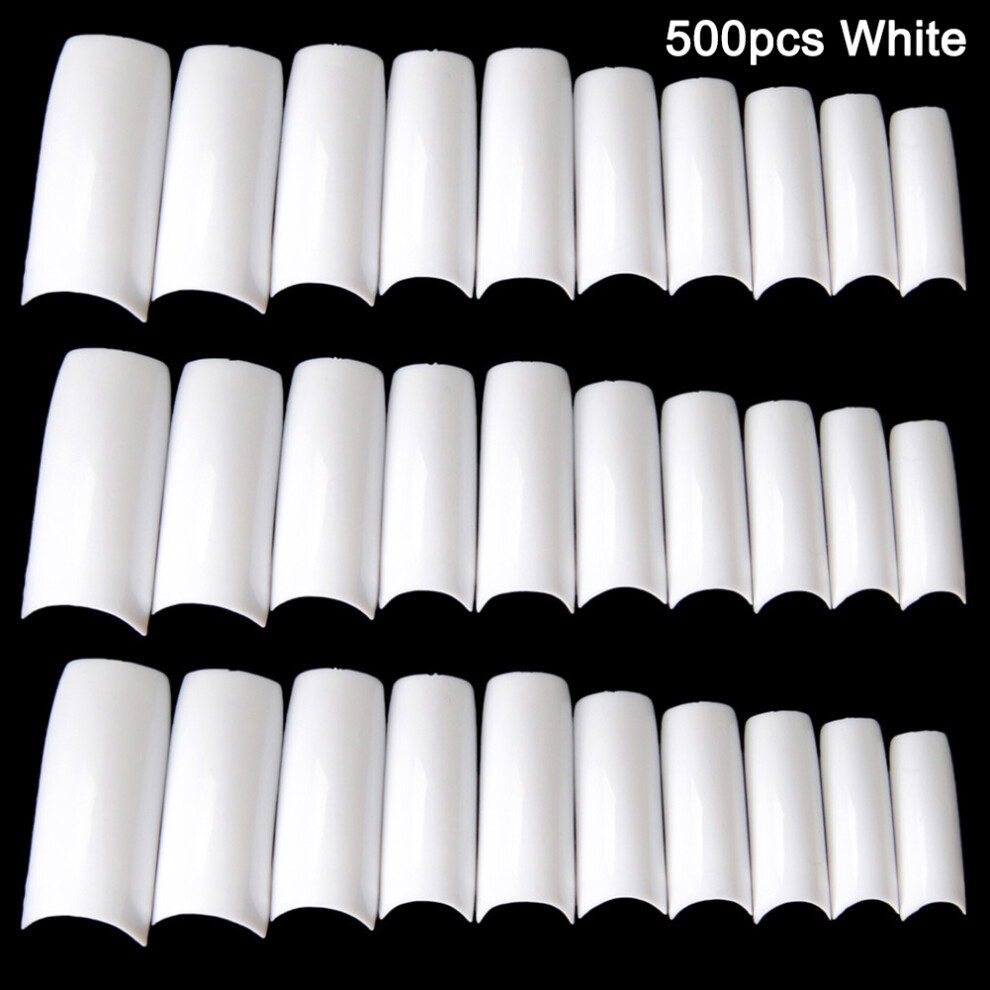 Reach-Tools White (500Pcs ) 50Pcs French False Nails Acrylic Uv Gel Tips