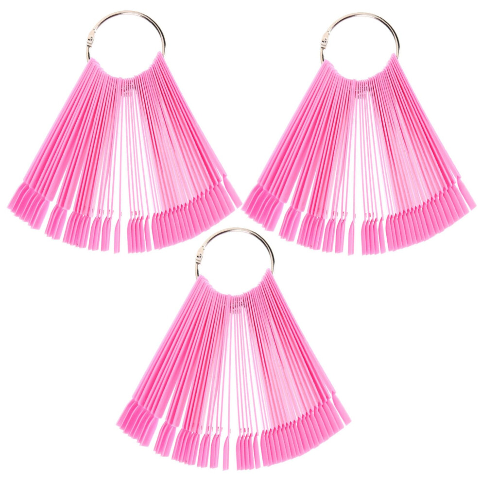 150Pcs Nail Display Sticks with Ring Fan Shaped Reusable Swatches for Organized Salon Practice