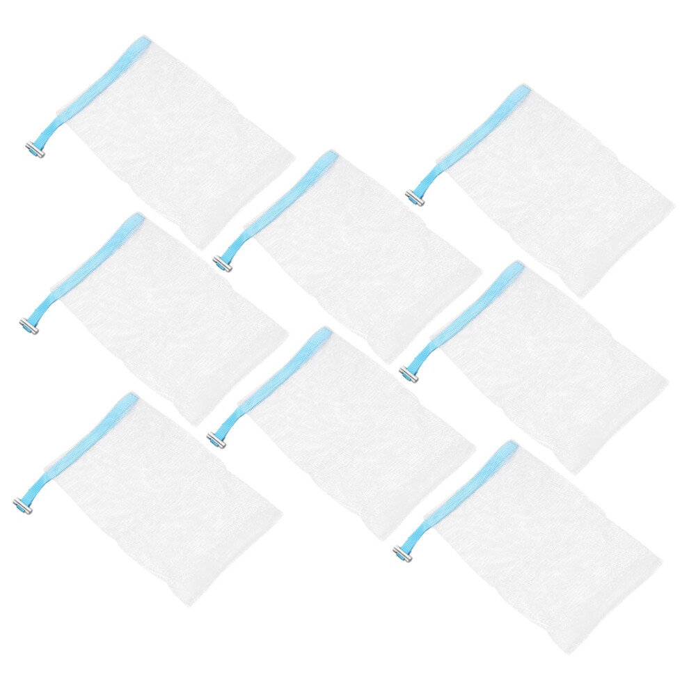 Facial Cleansing Net Soap Saver Pouch for Women, Exfoliating Mesh Bag, Rich Foam, Quick Dry, 8pcs
