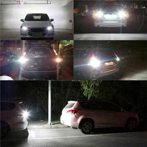 Super Bright Canbus Reverse Light Turn Signal Light Error Free No  Flash Led Bulbs (2 Yellow Light & 2 White Light) 2