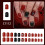 Halloween Press on Nails Short Square Spider Web Design Dark Red Black Glitter Reusable 24Pcs 2