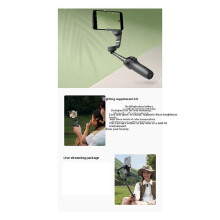 For Osmo Mobile 6 Smartphone Gimbal Stabilizer 3-Axis Phone Gimbal with AI Tracking Foldable Design B