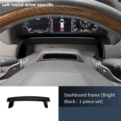 For  Alphard/Vellfire 40 Series 2024 Instrument Panel Frame Interior Trim Frame Specifically LHD Gloss Black 1