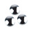 Silver Electric Bass & Guitar Volume Control Knobs 3Pcs Tuning Potentiometers 8
