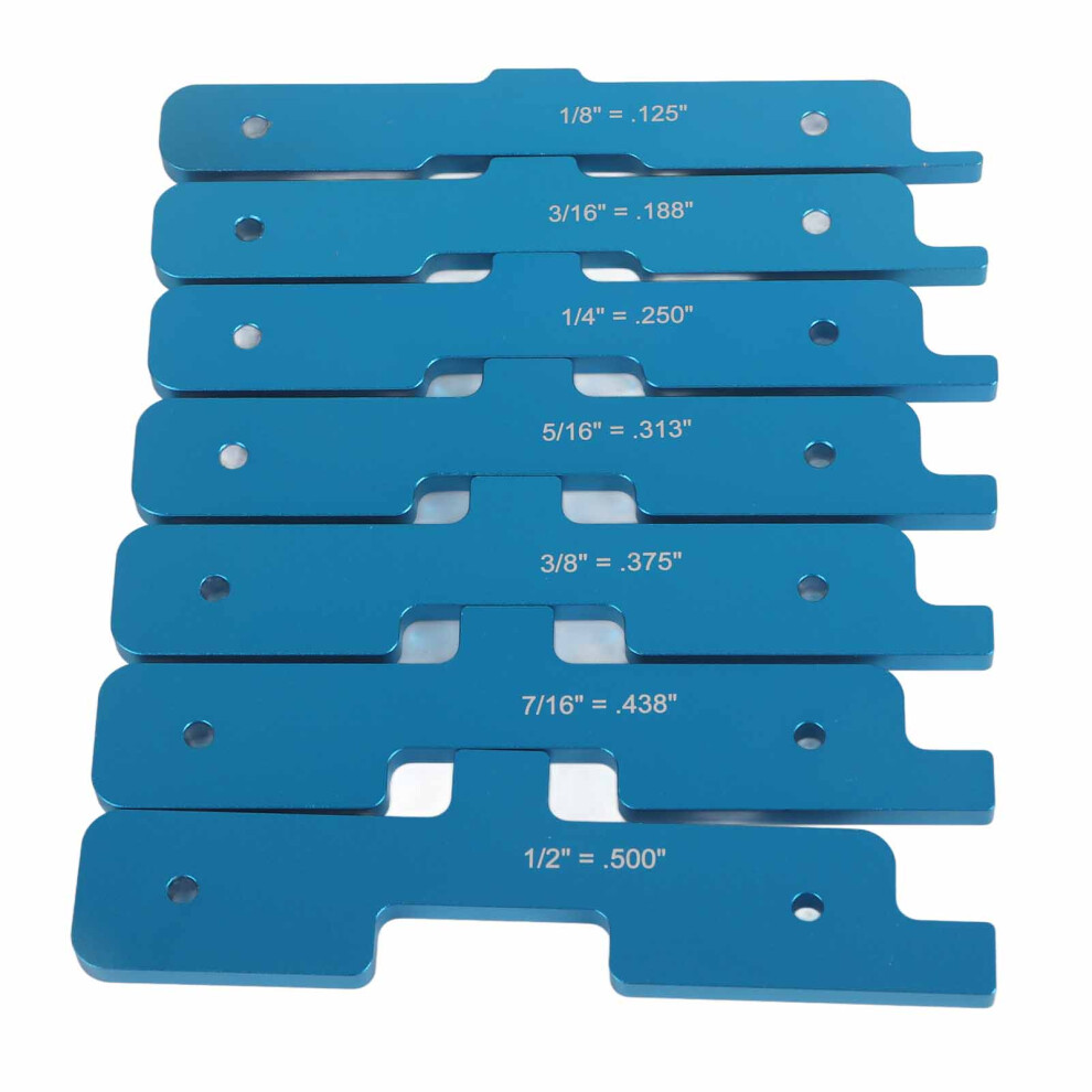 7Pcs Gauge Block Set Aluminum Alloy Saw Table Setup Bars Depth Test Distance Woodworking Measuring Block 9159796268765