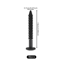 (Black 18 packages) Vinyl Shutter Fastener for Windows Outside Plastic Window Shutter Screws for Fixing and Installing