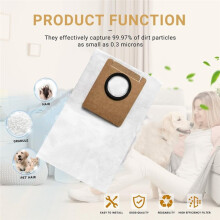 Vacuum Cleaner Bag Dust Bags for EZVIZ RS20 Series RS20 Pro Sweeper Replacement Dust Collection Bags Parts 6PCS